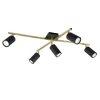 Lampa sufitowa 5 reflektorów czarno-złota MARLEY
