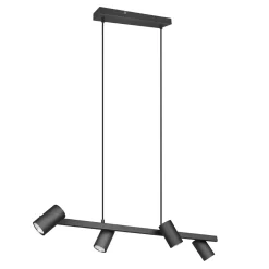 Lampa sufitowa 4 reflektorki czarna MARLEY