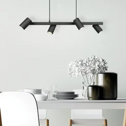 Lampa sufitowa 4 reflektorki czarna MARLEY