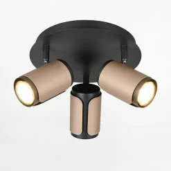 Wszystkie Lampy Sufitowe|inny Lampa sufitowa 3 reflektory kawowa czarna GILLAN