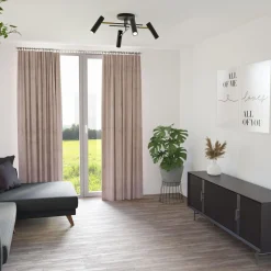 Luminex Lampa sufitowa 4 regulowane reflektory czarno-złota AXION