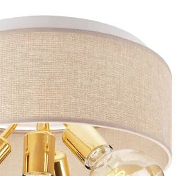 inny Lampa sufitowa abażur beżowy złota CARINA 4
