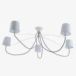 Wszystkie Lampy Sufitowe|Paul Neuhaus Lampa sufitowa abażur szara SPIDER 5