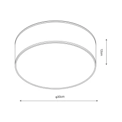 Wszystkie Lampy Sufitowe|Zumaline Lampa sufitowa CLARA CL12029-D30-BK