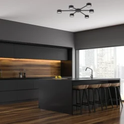 TK Tomasz Krywult Lampa sufitowa czarna AVIA BLACK VI