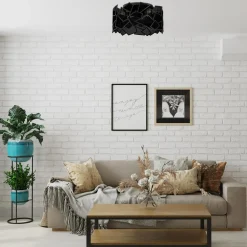 Luminex Lampa sufitowa czarna CAMO III