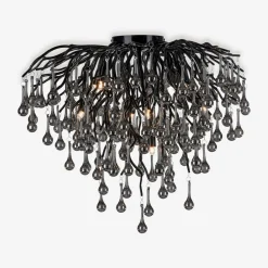 Wszystkie Lampy Sufitowe|Paul Neuhaus Lampa sufitowa czarna ICICLE fi 50 cm