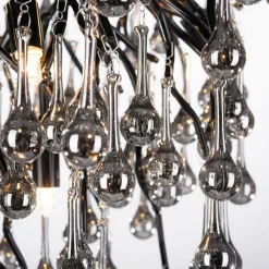 Wszystkie Lampy Sufitowe|Paul Neuhaus Lampa sufitowa czarna ICICLE fi 50 cm