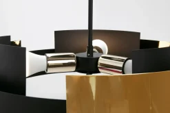 domiluce Lampa sufitowa czarno-złota TORI