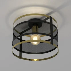 Wszystkie Lampy Sufitowe|Luminex Lampa sufitowa czarno-złota RIM