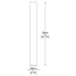 Wszystkie Lampy Sufitowe|Zumaline Lampa sufitowa dłyga tuba biały mat LOYA 55 cm