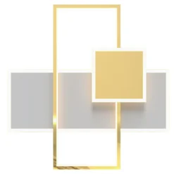 Wszystkie Lampy Sufitowe|Zumaline Lampa sufitowa geometryczna ramka złota chrom SALO LED