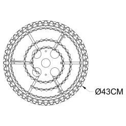 Zumaline Lampa sufitowa glamour chrom GLADIUS