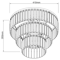Wszystkie Lampy Sufitowe|Zumaline Lampa sufitowa glamour czarna TIFANNY