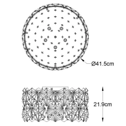 Wszystkie Lampy Sufitowe|Zumaline Lampa sufitowa glamour DAVI