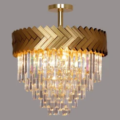 Zumaline Lampa sufitowa glamour złota LYON