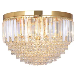 Wszystkie Lampy Sufitowe|Zumaline Lampa sufitowa glamour złota CHARLOTTE 50 cm