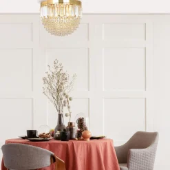 Zumaline Lampa sufitowa glamour złota CHARLOTTE 40 cm