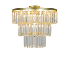 Wszystkie Lampy Sufitowe|Zumaline Lampa sufitowa glamour złota TIFANNY