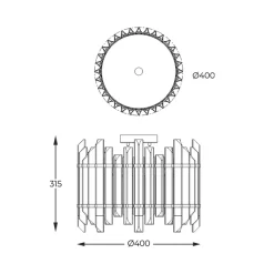 Zumaline Lampa sufitowa glamour złota ALEXANDRIA