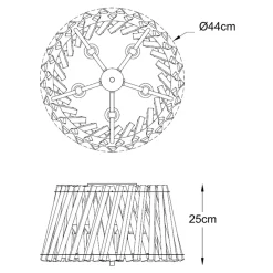 Zumaline Lampa sufitowa kryształ złota MIRABELL