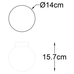 Wszystkie Lampy Sufitowe|Zumaline Lampa sufitowa kula czarna ARCTURUS