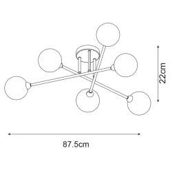 Wszystkie Lampy Sufitowe|Zumaline Lampa sufitowa kule czarna BASIS