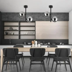 TK Tomasz Krywult Lampa sufitowa kule czarna ESTERA II