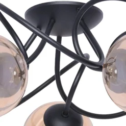 inny Lampa sufitowa kule czarna FLORO 5