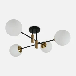 Krislamp Lampa sufitowa kule czarno-złota DORADO 4