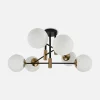 Krislamp Lampa sufitowa kule czarno-złota DORADO 6