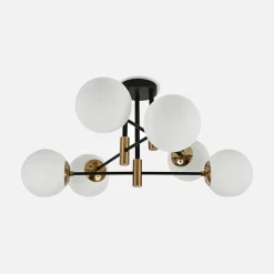 Krislamp Lampa sufitowa kule czarno-złota DORADO 6