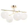domiluce Lampa sufitowa kule 4-punktowa złota AURORA