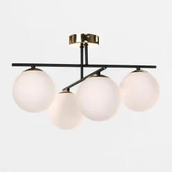 Lampy Wiszące|domiluce Lampa sufitowa kule 4-punktowa czarno-złota AURORA