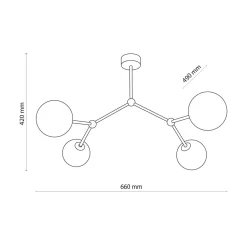 Wszystkie Lampy Sufitowe|TK Tomasz Krywult Lampa sufitowa kule złota FAIRY IV