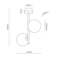 TK Tomasz Krywult Lampa sufitowa kule złota ESTERA II