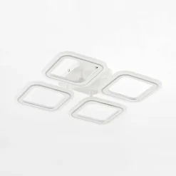 Zumaline Lampa sufitowa LED 39,4 cm biała chrom STELLAR z pilotem