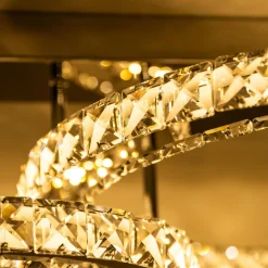 Wszystkie Lampy Sufitowe|Zumaline Lampa sufitowa LED 2 pierścienie chrom GIRONA