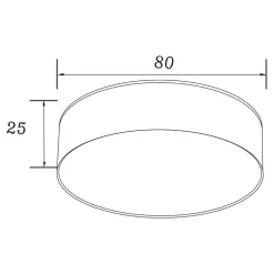 Zumaline Lampa sufitowa LED barwa ciepła 3000K biała SOLARI 8 cm