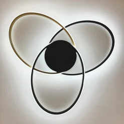 Zumaline Lampa sufitowa LED BOLD czarno-złota