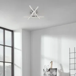 Wszystkie Lampy Sufitowe| Lampa sufitowa LED brokat chrom REY 40 cm