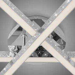 Wszystkie Lampy Sufitowe| Lampa sufitowa LED brokat chrom REY 40 cm