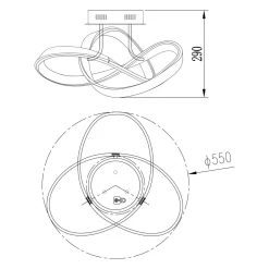 Zumaline Lampa sufitowa LED chrom ABRO