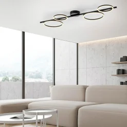 Paul Neuhaus Lampa sufitowa LED czarna MINI RITUS