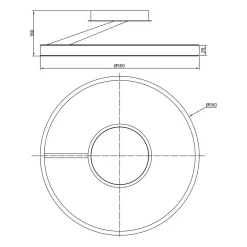 Wszystkie Lampy Sufitowe|Zumaline Lampa sufitowa LED czarna MALU z pilotem