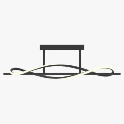 Wszystkie Lampy Sufitowe|Zumaline Lampa sufitowa LED czarna DOMENICO