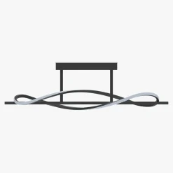 Wszystkie Lampy Sufitowe|Zumaline Lampa sufitowa LED czarna DOMENICO