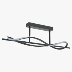 Wszystkie Lampy Sufitowe|Zumaline Lampa sufitowa LED czarna DOMENICO