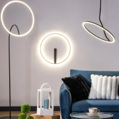 Zumaline Lampa sufitowa LED czarna CORIT 42,5 cm