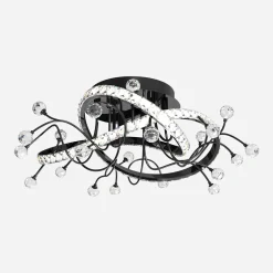 Wszystkie Lampy Sufitowe|Zumaline Lampa sufitowa LED czarna chrom MAIA z pilotem